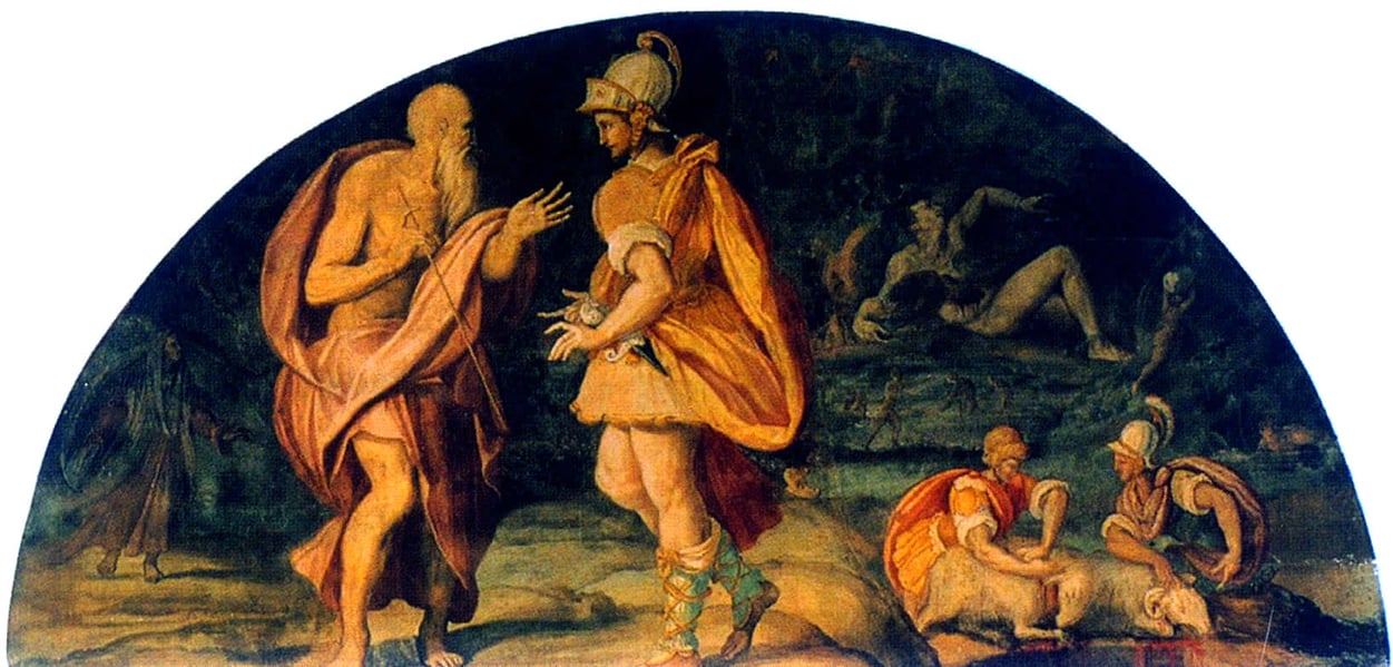5- Odysseus Questions the Seer Tiresias, Alessandro Allori, 1580