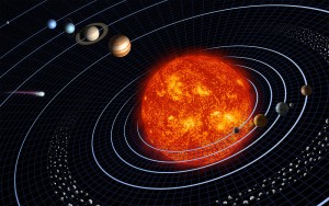 illustration of the solar system